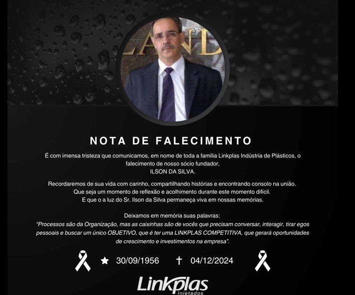 Nota de Falecimento – LINKPLAS